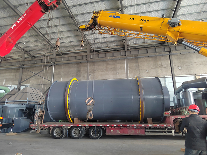 发往江苏镇江3.28米三筒烘干机